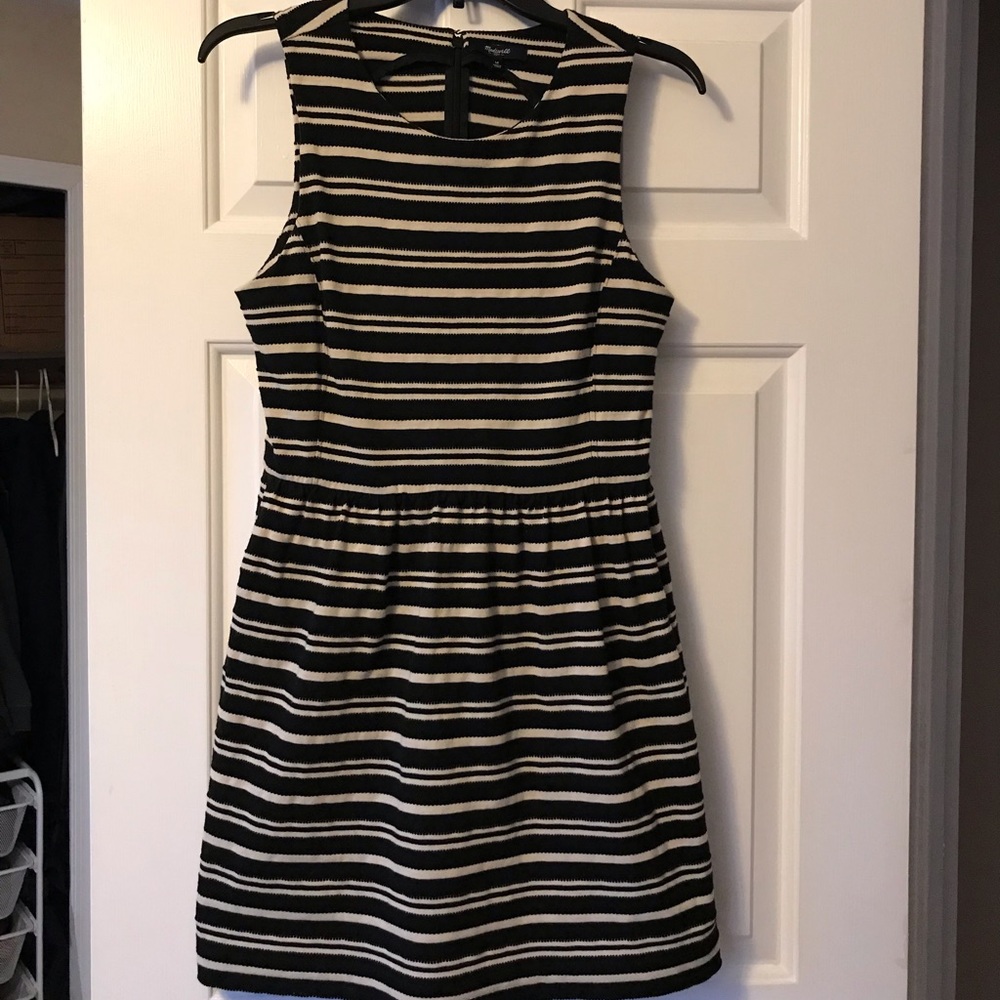 Madewell afternoon dress in textured stripe